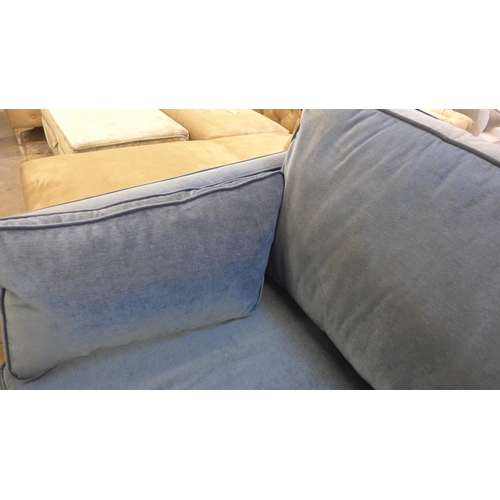 1436 - A Rene Atlantic velvet upholstered large three seater sofa - RRP £1499