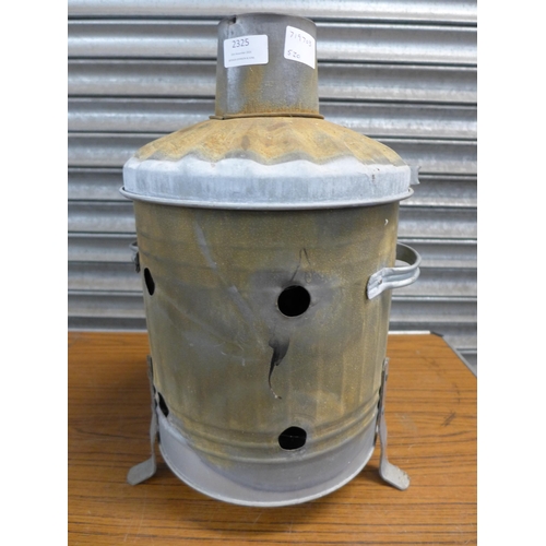 2324 - A mini galvanised incinerator bin