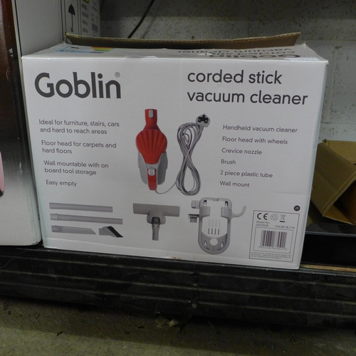 2422 - A Goblin 600w corded stick vacuum cleaner