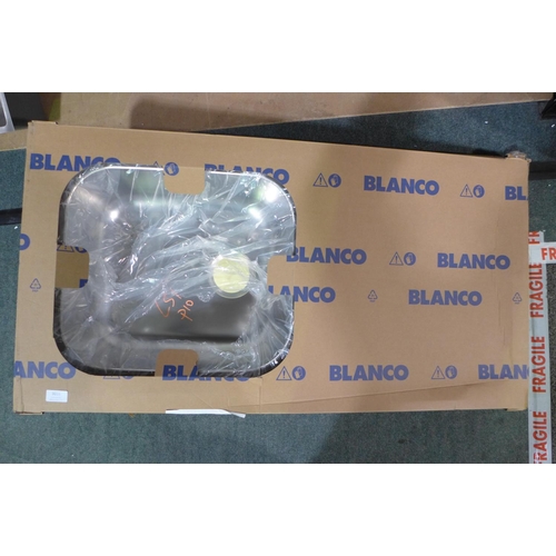 3016 - Blanco Andros 1.0 Bowl Stainless Steel Sink with Drainer (420-51)  * This lot is subject to VAT