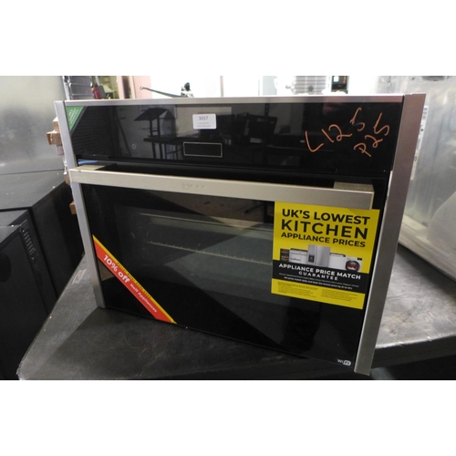 3037 - Neff N90 Compact Steam Oven with Home Connect - Model: C17FS32H0B, H455xW596xD548 Original RRP £1145... 