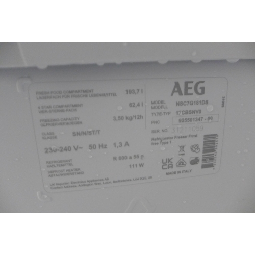 3040 - AEG Integrated 70/30 Fridge Freezer - Model: NSC7G181DS, H1772xW546xD549, Original RRP £1165.84 inc ... 