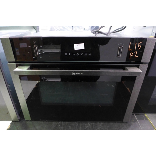 3059 - Neff N70 Built-In Graphite Microwave Oven with Slide & Hide - Model: C1AMG84G0B, H595xW596xD548, Ori... 