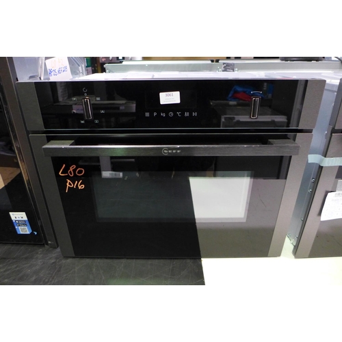 3061 - Neff N70 Built-In Graphite Microwave Oven with Slide & Hide - Model: C1AMG84G0B, H595xW596xD548, Ori... 