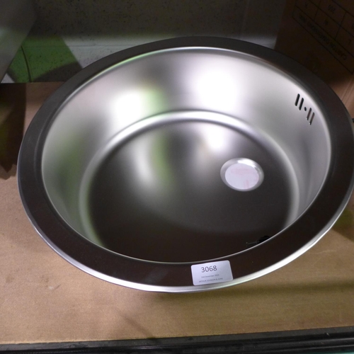 3068 - 450mm Installation Round Stainless Steel Sink, Original RRP £25.00 inc VAT (420-163)  * This lot is ... 