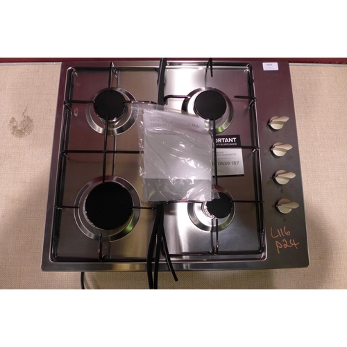 3084 - CDA Gas 4-Burner Hob - Model: HG6151SS, H43xW580xD500, Original RRP £137.50 inc VAT (420-116)  * Thi... 