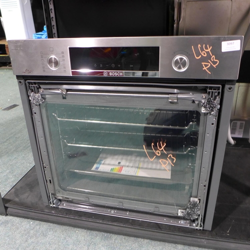 3097 - Bosch Serie 4 Single Oven - Model: HBS534BB0B, Damaged Glass Door H595xW594xD548 - Original RRP £340... 