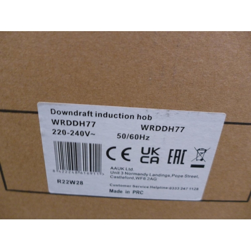 3102 - Viceroy Flex-Zone Induction Venting Hob Damaged Glass - Model: WRDDH77, H250xW770xD520  Original RRP... 