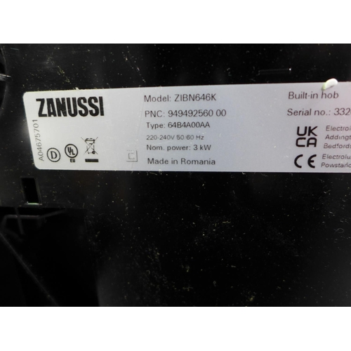 3106 - Zanussi 4-Zone Induction Hob - ZIBN646K, H52xW590xD520 Original RRP £374.17 inc VAT (420-7)  * This ... 