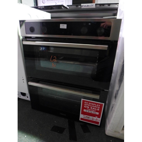 3134 - Zanussi Built-Under Airfry Double Oven - Model: ZPCNA4X1, H715xW594xD568  Original RRP £619 inc VAT ... 