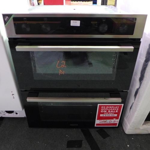 3134 - Zanussi Built-Under Airfry Double Oven - Model: ZPCNA4X1, H715xW594xD568  Original RRP £619 inc VAT ... 