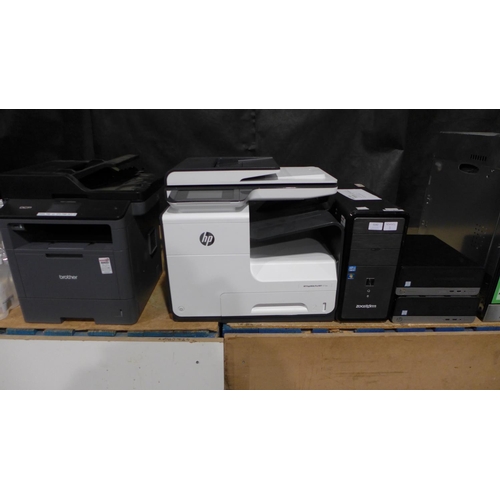 3142 - Brother Printer, 2 HP ProDesk 400 Business PC's, Zoostorm Computer Tower & HP 477dw Printer (420) * ... 