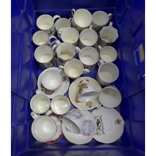 1207 - A collection of commemorative china, cups and saucers, etc. **PLEASE NOTE THIS LOT IS NOT ELIGIBLE F... 