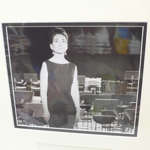 605 - A Maria Callas autographed display