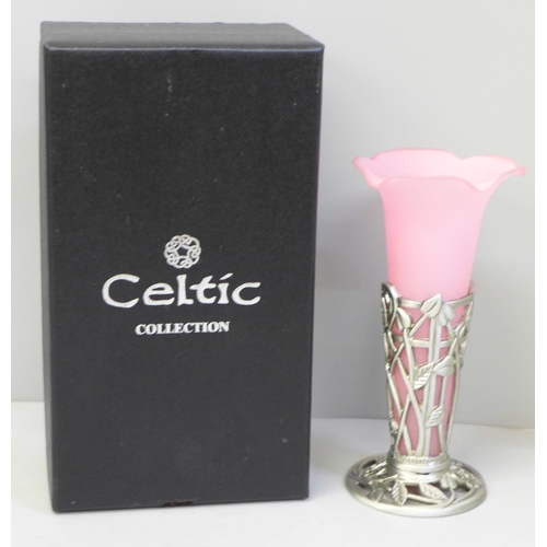 632 - A Celtic Collection vase, boxed