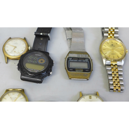 651 - A collection of wristwatches, majority a/f but includes a ticking Smiths De Luxe