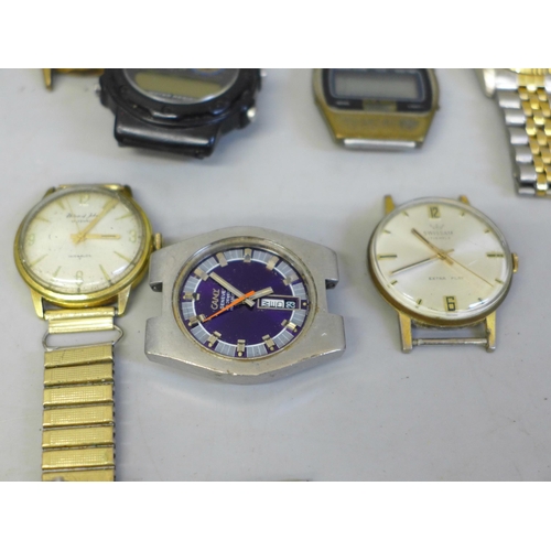 651 - A collection of wristwatches, majority a/f but includes a ticking Smiths De Luxe