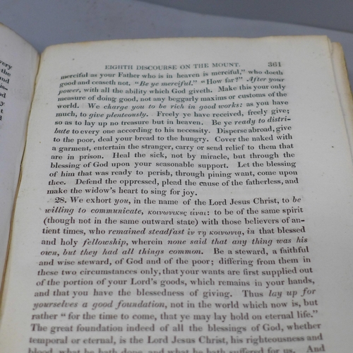 660 - Four volumes; Sermons on Several Occasions, 1823, The Book of Common Prayer, 1720, The New Testament... 