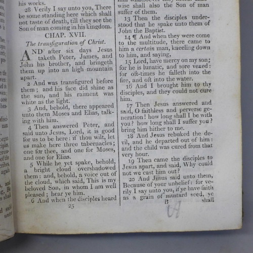 660 - Four volumes; Sermons on Several Occasions, 1823, The Book of Common Prayer, 1720, The New Testament... 