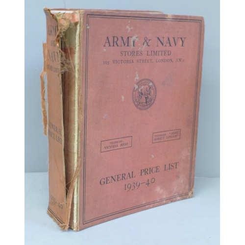 664 - An Army and Navy Stores Limited General Price List, 1939-40