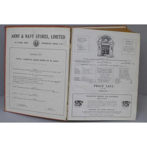 664 - An Army and Navy Stores Limited General Price List, 1939-40