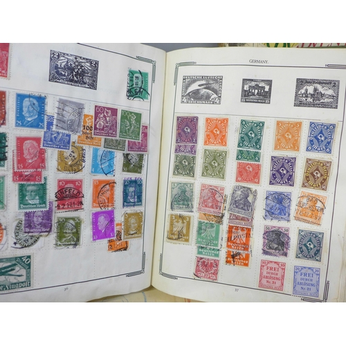 695 - A collection of tea cards, stamps, ephemera and books including Enid Blyton, etc.