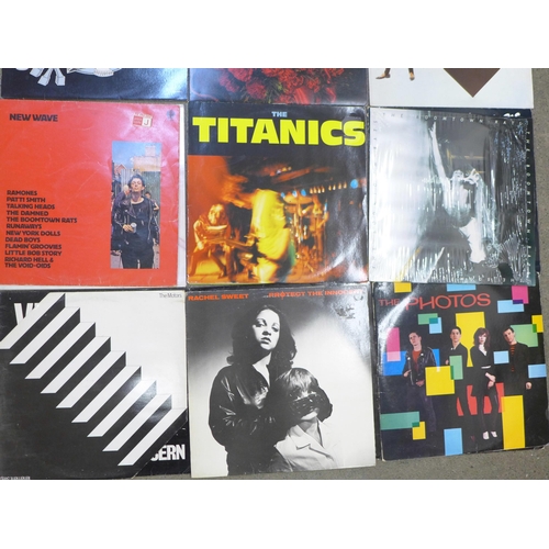 706 - A collection of LP records; fifteen punk and new wave albums including Ramones, Stranglers and Sex P... 