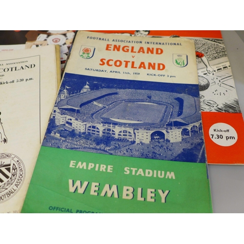 711 - Football memorabilia; Scottish domestic and international programmes, 1959 onwards (24)