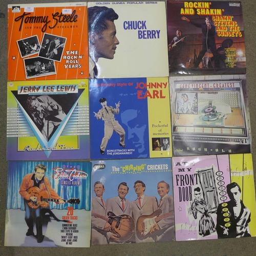 722 - Fifteen rock n roll/rockabilly LP records