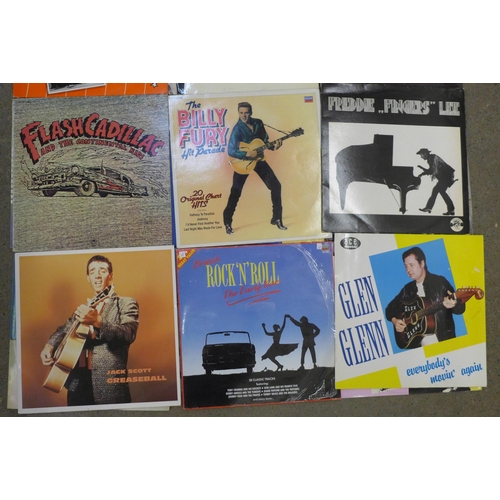 722 - Fifteen rock n roll/rockabilly LP records