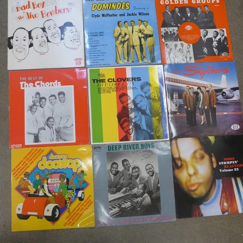 724 - Twelve doo-wop and R n B LP records