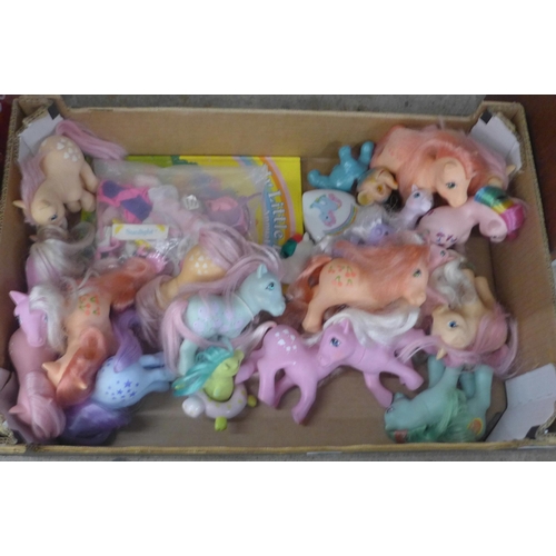 737 - Twenty-one original 1980s My Little Pony toys with book and accessories