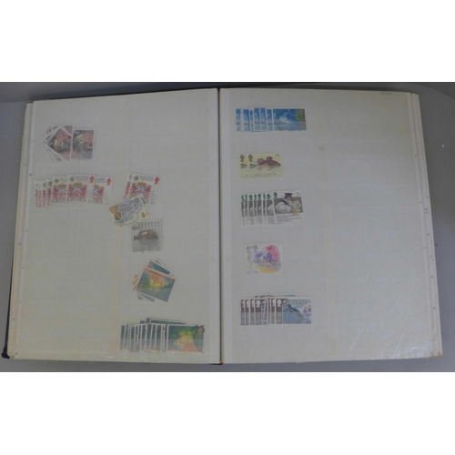 743 - Stamps; a box of GB stamps, covers, etc.