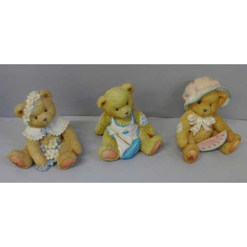 747 - A Cherished Teddies 12 Months of the Year set and stand