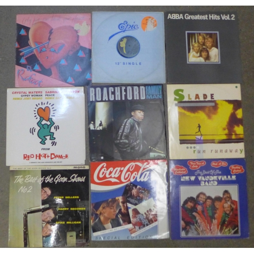 748 - A box of LP records and 12