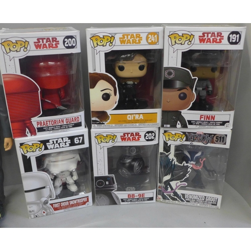 750 - A collection of Star Wars Action figures, pop figures, etc.