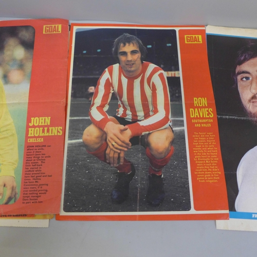 770 - A collection of 1960s signed magazine photographs of footballers and a collection of 1998 football c... 