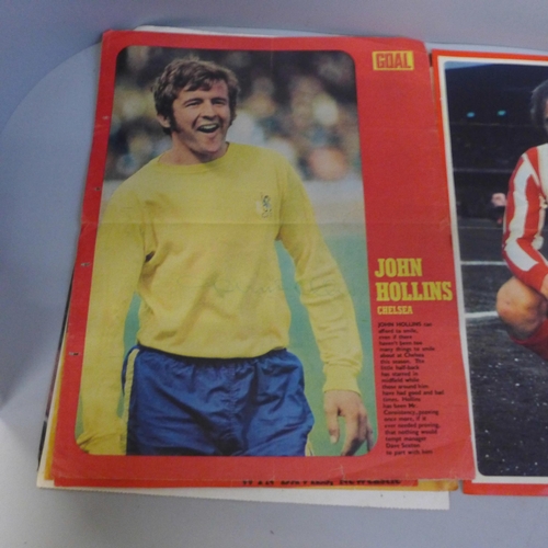 770 - A collection of 1960s signed magazine photographs of footballers and a collection of 1998 football c... 