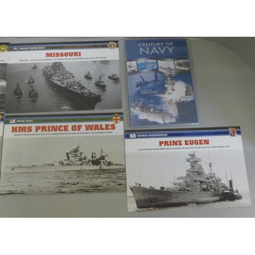 773 - A set of DeAgostini model ships, two still sealed (11), with DVD and paperwork, a collection of mode... 