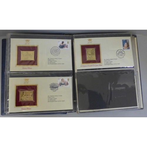 777 - Five albums of 22ct Golden Replicas of British stamps