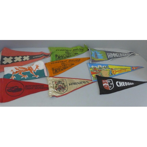 779 - Thirty-five 1950s onwards UK and Europe travel pennants