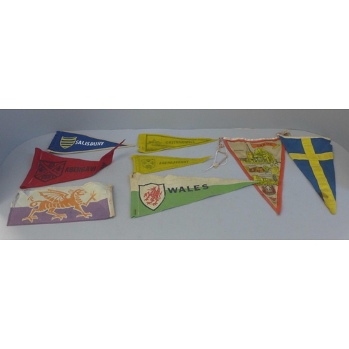 779 - Thirty-five 1950s onwards UK and Europe travel pennants