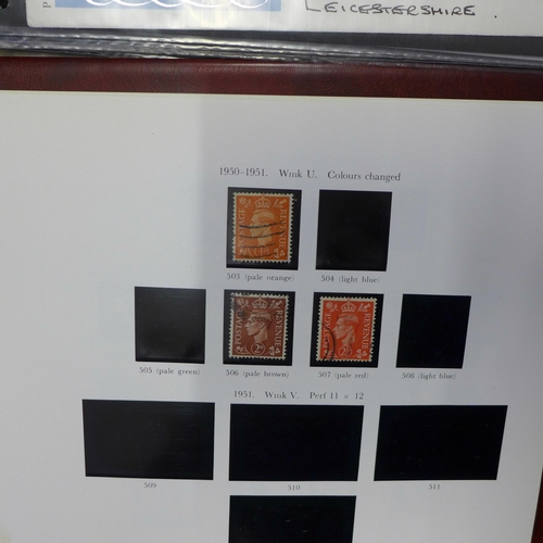 797 - A collection of first day covers in album, an empty stamp album and an album containing British and ... 