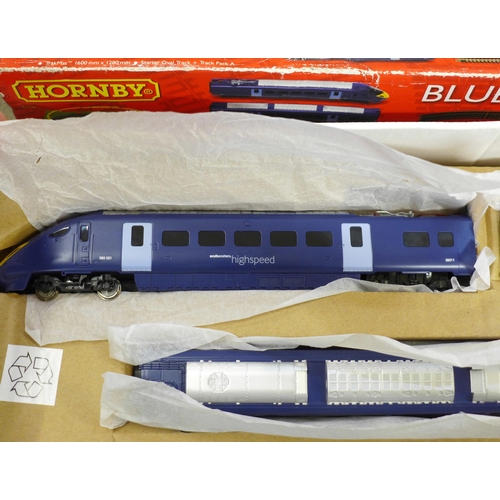 805 - A Hornby OO gauge Blue Rapier train set, boxed