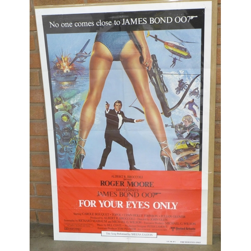 818 - A James Bond For Your Eyes Only one sheet film poster