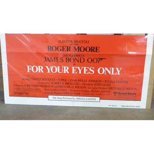 818 - A James Bond For Your Eyes Only one sheet film poster