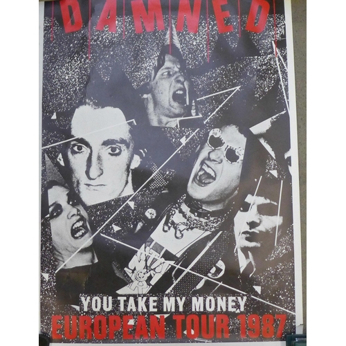 834 - The Damned You Take My Money tour poster 1987