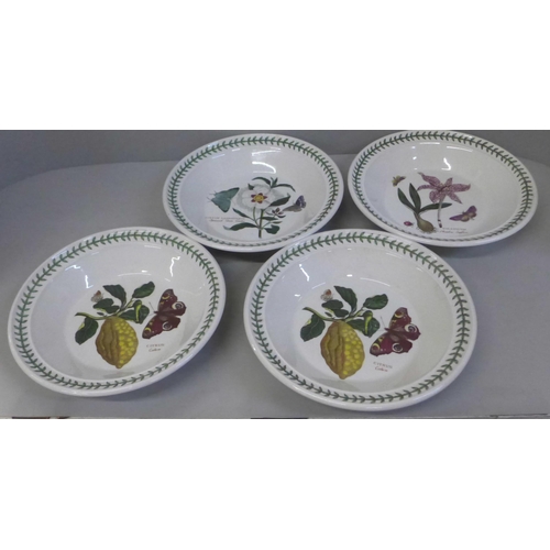 835 - Six Portmeirion The Botanic Garden oval steak plates, two bowls and four dishes **PLEASE NOTE THIS L... 