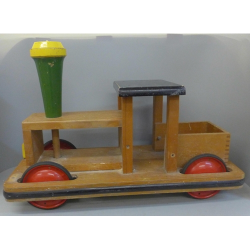 840 - A child's wooden toy train