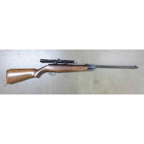 845 - A Webley Falcon .22 air rifle with Webley 4 x 15 scope